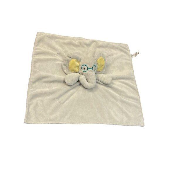 HONEY BUNNY Security Blankey Lovey Blankey Plush Elephant Glasses Bow Tie - Picture 2 of 8